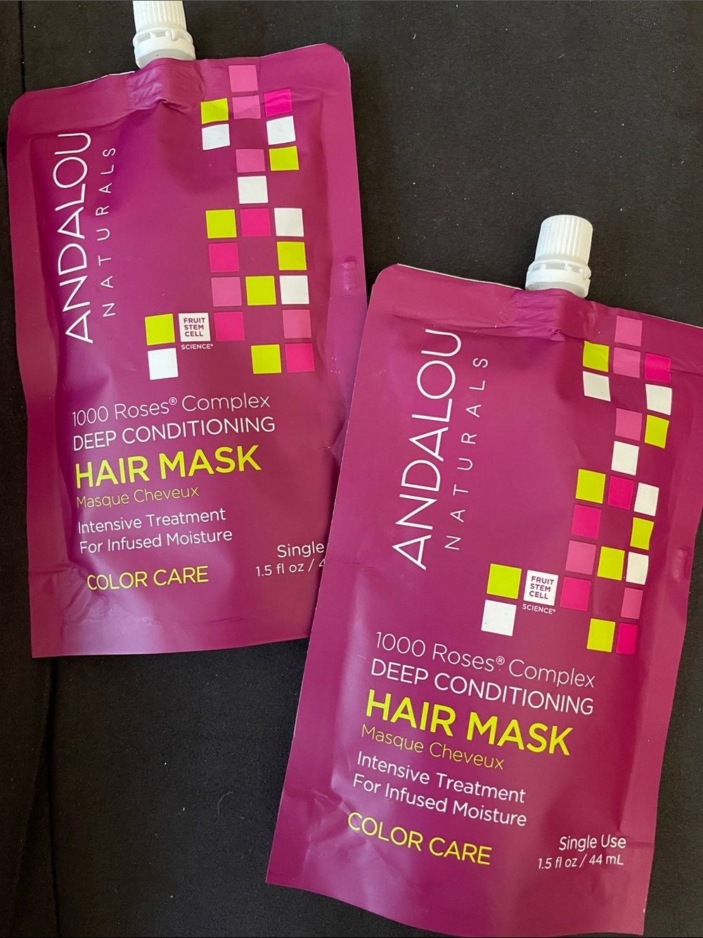 Andalou Naturals 1000 Roses Hair Mask Color Care Hair Mask For Damaged Hair X2